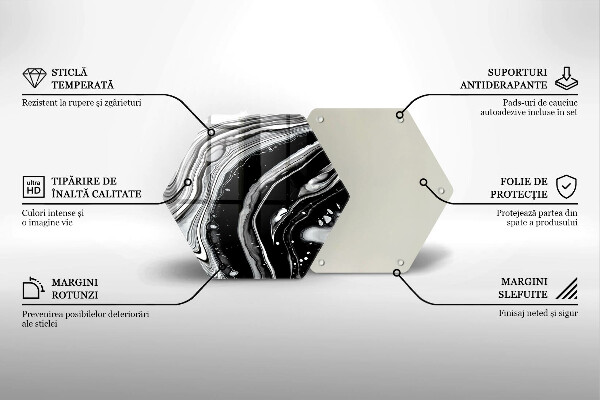 Tagliere in vetro Astrazione dell'inchiostro