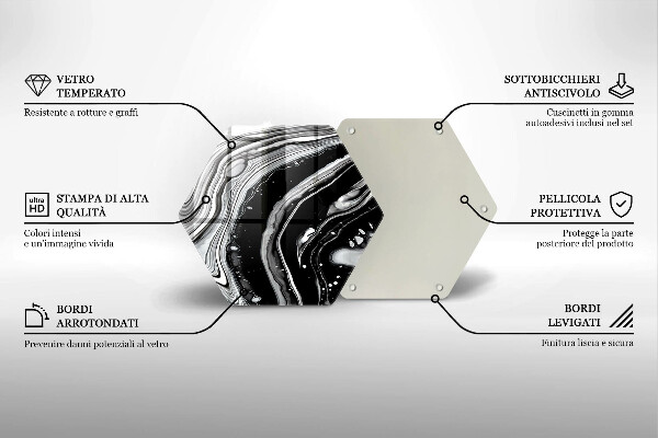 Tagliere in vetro Astrazione dell'inchiostro