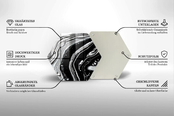 Tagliere in vetro Astrazione dell'inchiostro