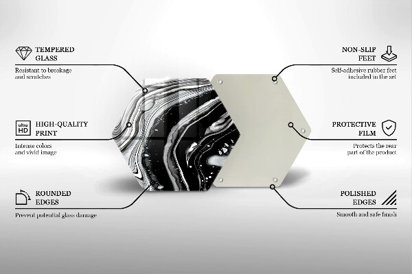 Tagliere in vetro Astrazione dell'inchiostro