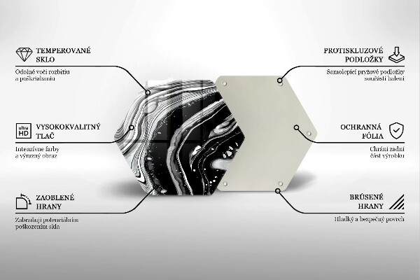 Tagliere in vetro Astrazione dell'inchiostro