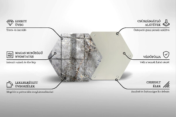 Tagliere in vetro Trama di pietra