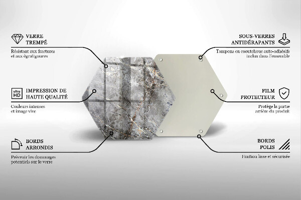 Tagliere in vetro Trama di pietra