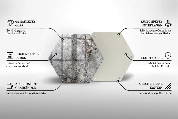 Tagliere in vetro Trama di pietra