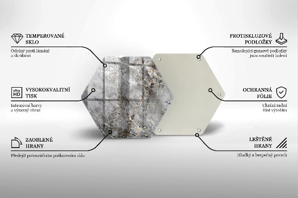 Tagliere in vetro Trama di pietra