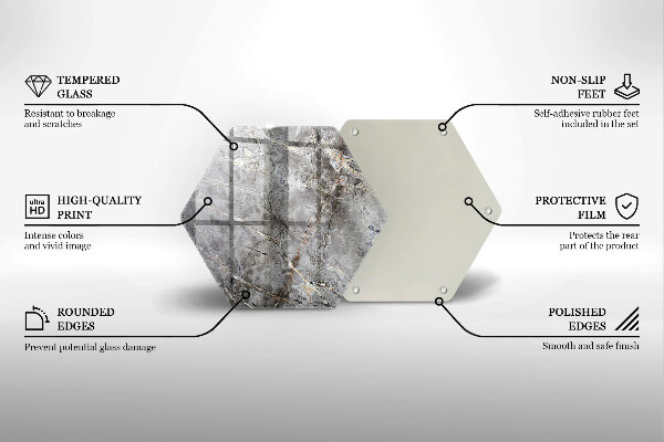 Tagliere in vetro Trama di pietra
