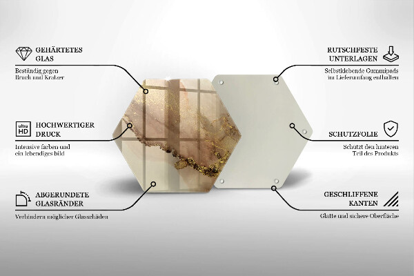 Tagliere in vetro Astrazione dell'oro