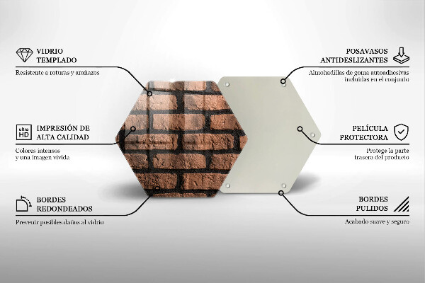 Tagliere in vetro Muro di mattoni