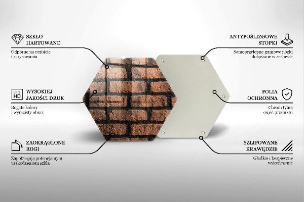 Tagliere in vetro Muro di mattoni