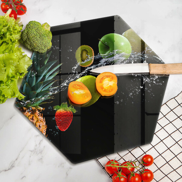 Tagliere in vetro temperato Frutta in acqua