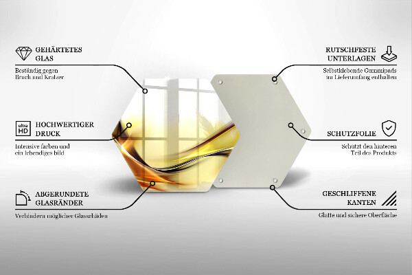 Tagliere in vetro Linee astratte di luce