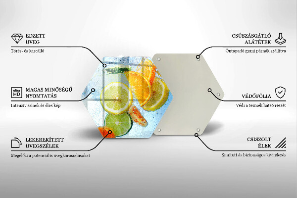 Tagliere in vetro Succosa acqua di agrumi