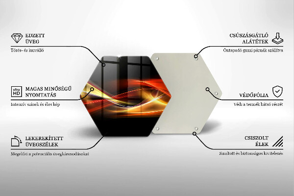 Tagliere in vetro Fumo e luce astratti