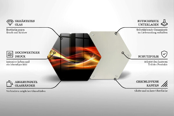 Tagliere in vetro Fumo e luce astratti