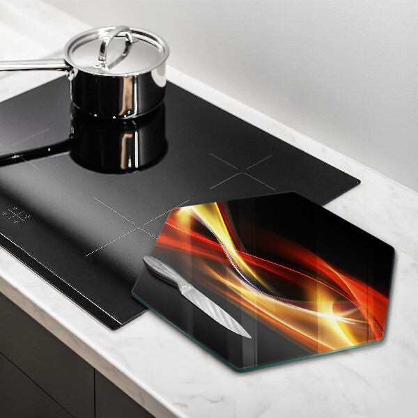 Tagliere in vetro Fumo e luce astratti