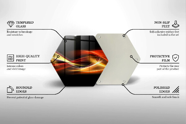 Tagliere in vetro Fumo e luce astratti