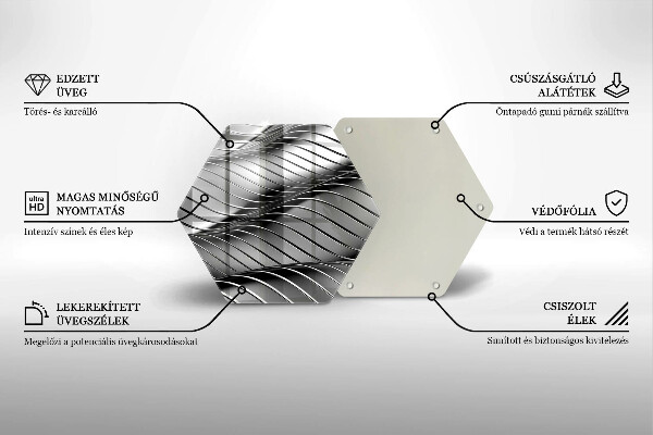 Tagliere in vetro Struttura in metallo 3D