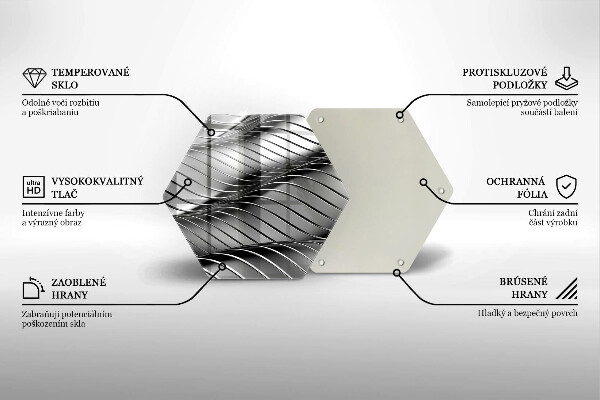 Tagliere in vetro Struttura in metallo 3D