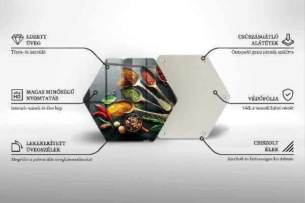 Tagliere in vetro Cucchiai da cucina di spezie