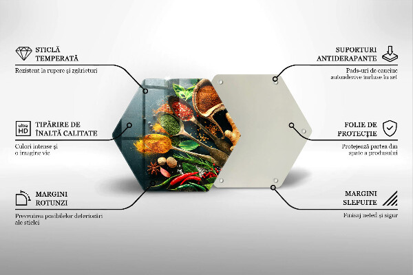 Tagliere in vetro Cucchiai per spezie da cucina