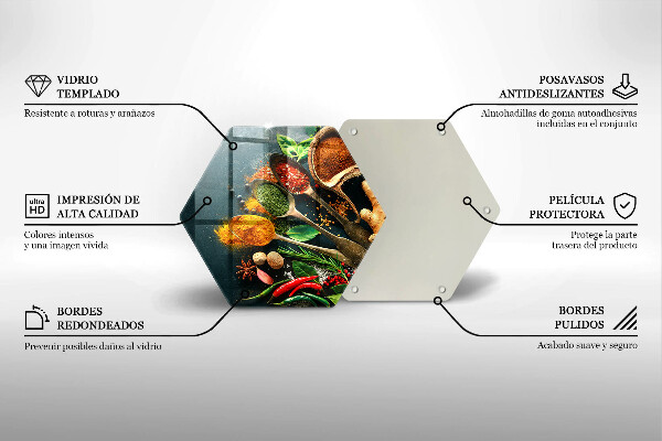 Tagliere in vetro Cucchiai per spezie da cucina