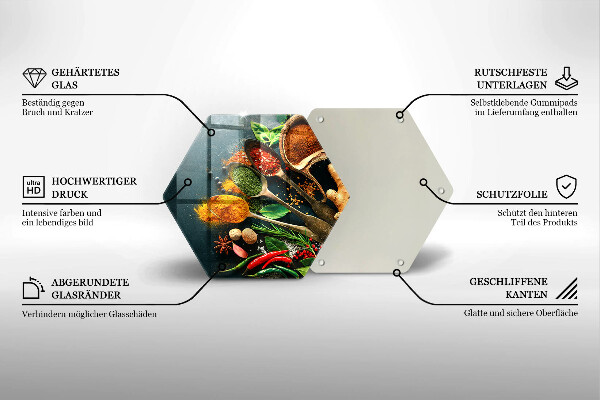 Tagliere in vetro Cucchiai per spezie da cucina