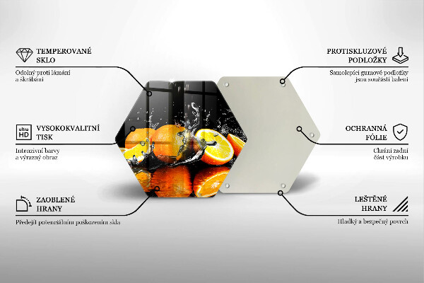 Tagliere in vetro Succoso frutto arancione
