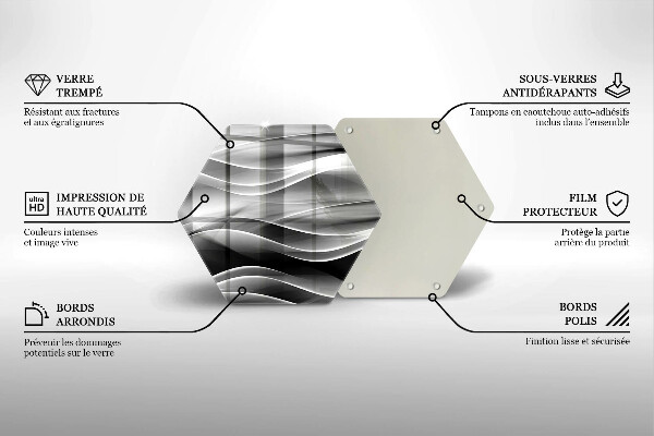 Tagliere in vetro Linee delicate di astrazione