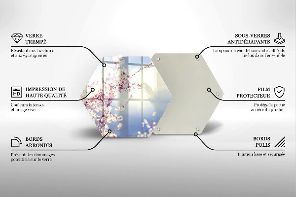 Tagliere in vetro Albero fiorito