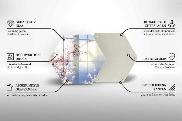 Tagliere in vetro Albero fiorito