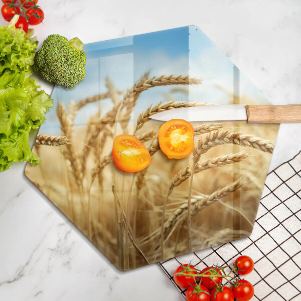 Tagliere in vetro Spighe di cereali nel campo