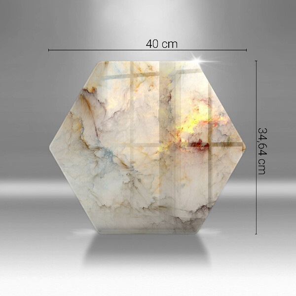 Tagliere in vetro temperato Struttura in marmo con oro