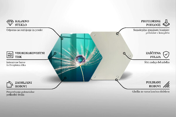 Tagliere in vetro temperato Rugiada su un dente di leone