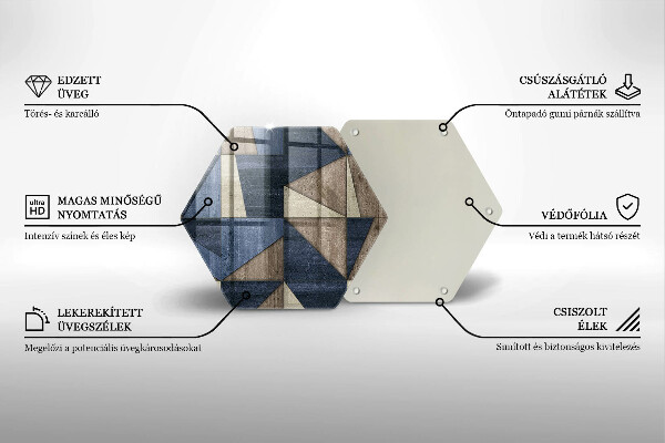 Tagliere in vetro temperato Astrazione geometrica