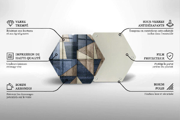 Tagliere in vetro temperato Astrazione geometrica