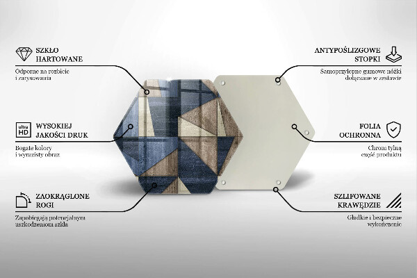 Tagliere in vetro temperato Astrazione geometrica