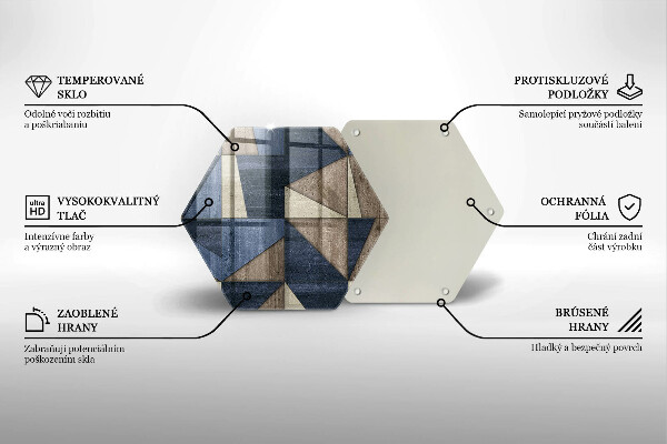 Tagliere in vetro temperato Astrazione geometrica