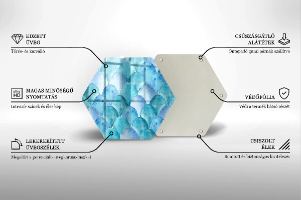 Tagliere in vetro temperato Scaglie di acquerello