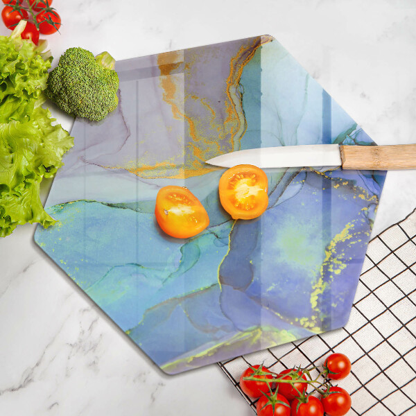 Tagliere in vetro temperato Pietra d'oro incrinata