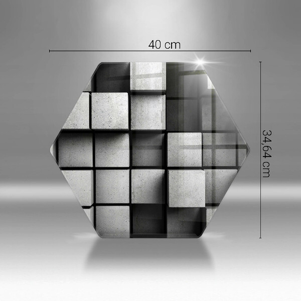 Tagliere in vetro temperato Sfondo di geometria 3D