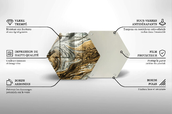 Tagliere in vetro temperato Ricca astrazione