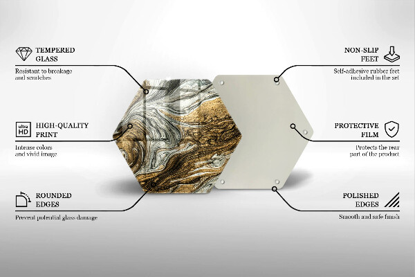 Tagliere in vetro temperato Ricca astrazione