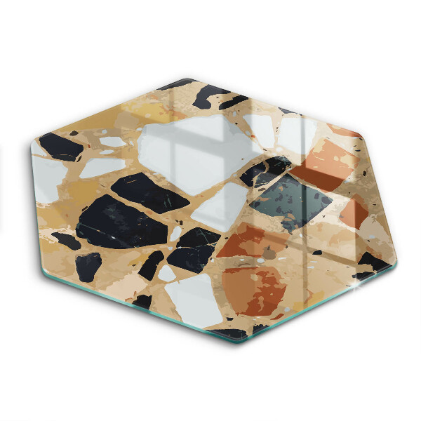 Tagliere in vetro temperato Piatto con pietre decorative