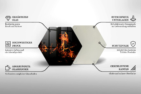 Tagliere in vetro temperato Accendi una fiamma viva