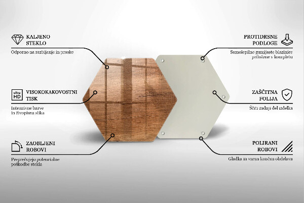 Tagliere in vetro Struttura del legno