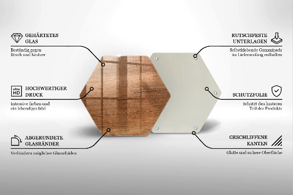 Tagliere in vetro Struttura del legno