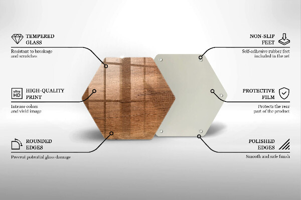 Tagliere in vetro Struttura del legno