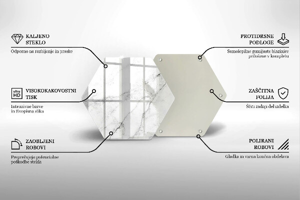 Tagliere in vetro Elegante struttura in marmo