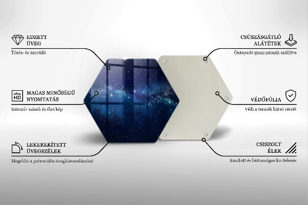 Tagliere in vetro Spazio e stelle