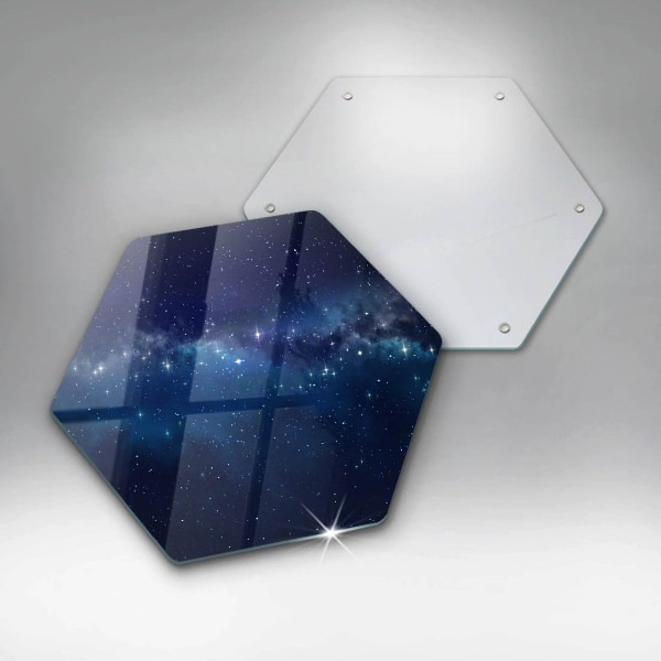 Tagliere in vetro Spazio e stelle